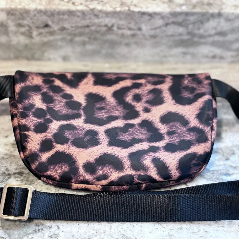 Michael Kors Brown and Black Leopard Print Crossbody Belt Bag - Picture 5 of 6